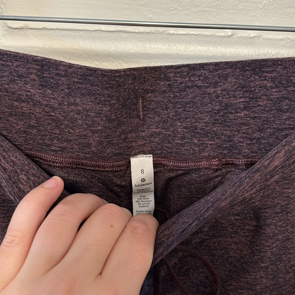 NWOT Lululemon Ready To Rulu Pant Heathered Arctic Plum Sz 8